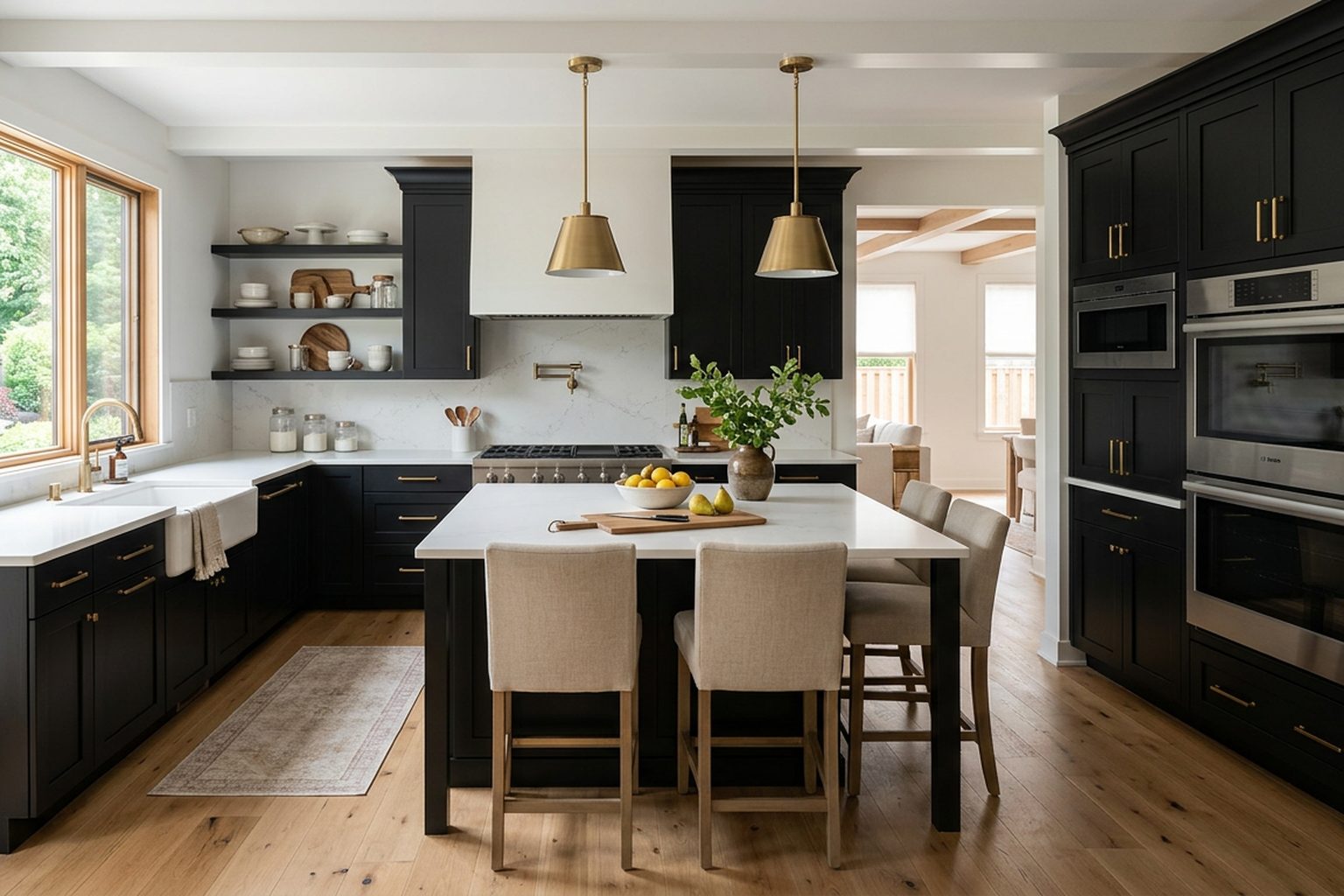 Alderwood Black Shaker kitchen cabinets
