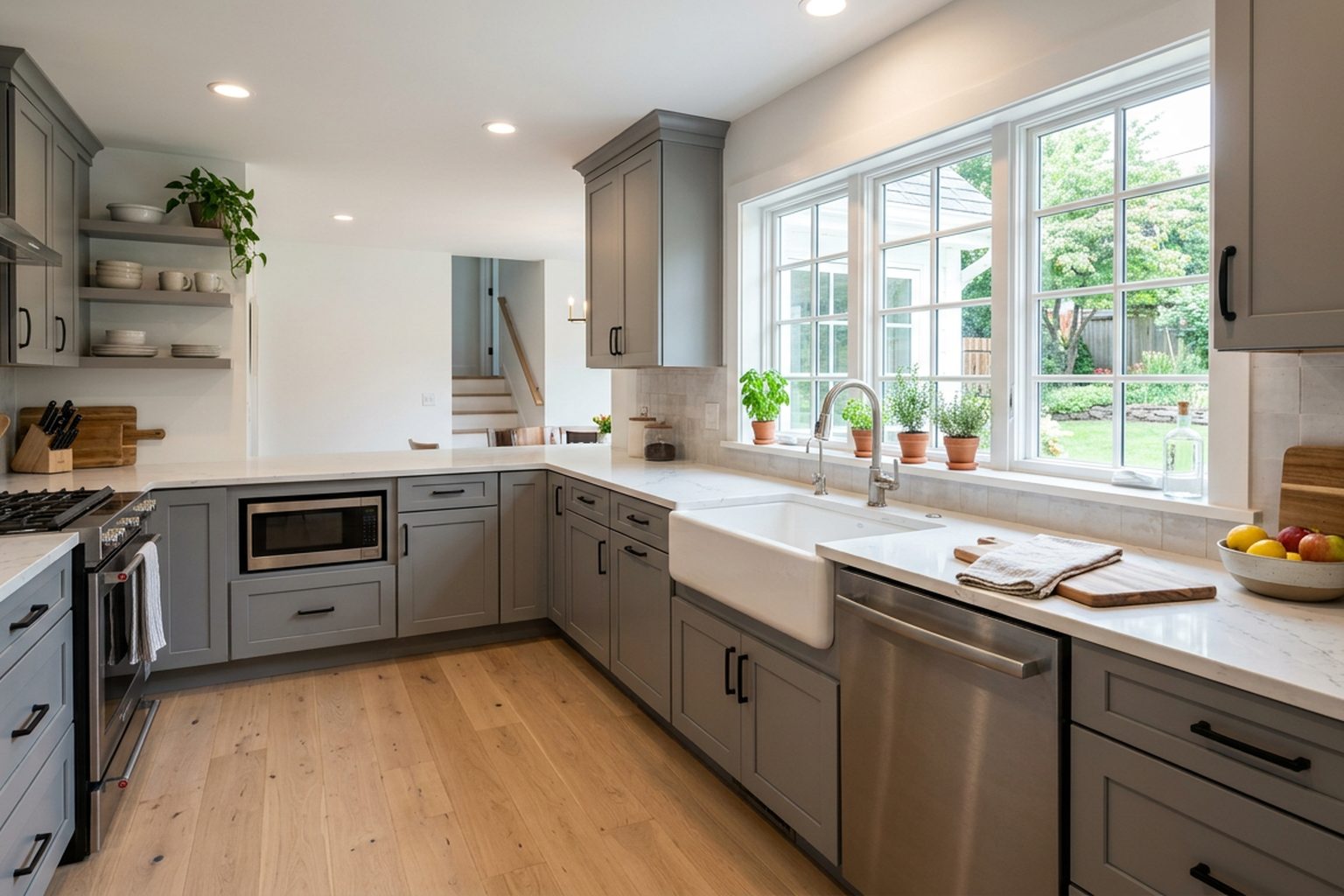 Ashbourne Grey Shaker kitchen cabinets