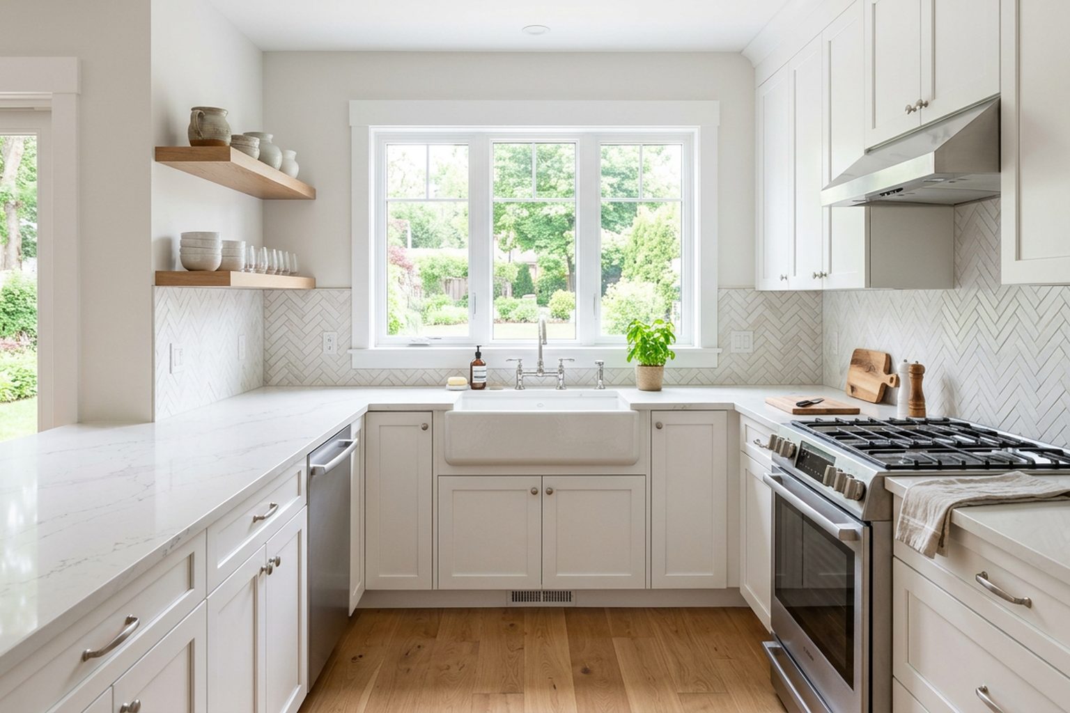 Whitmore White Shaker kitchen cabinets