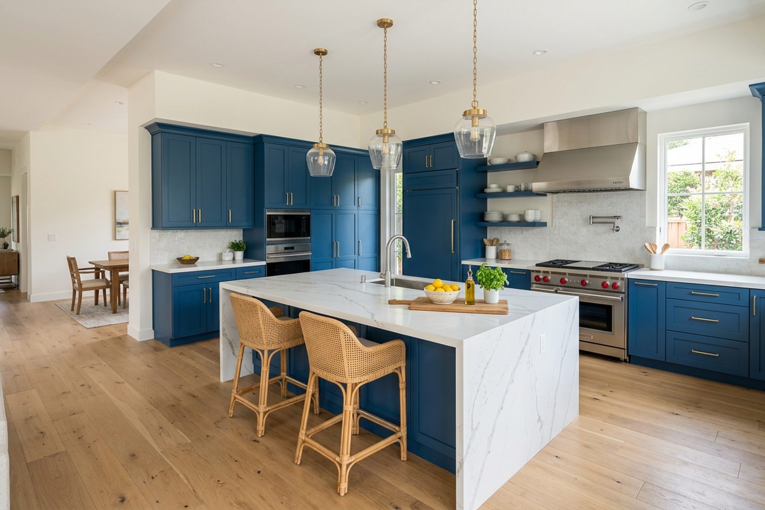Beaumont Blue kitchen cabinets
