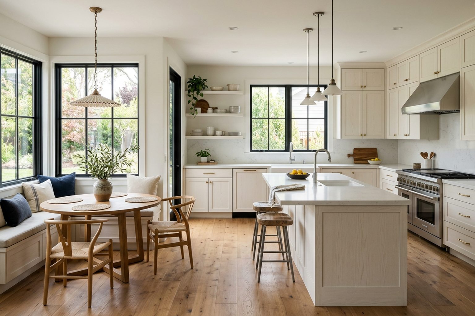 Bramwell Ivory Shaker kitchen cabinets
