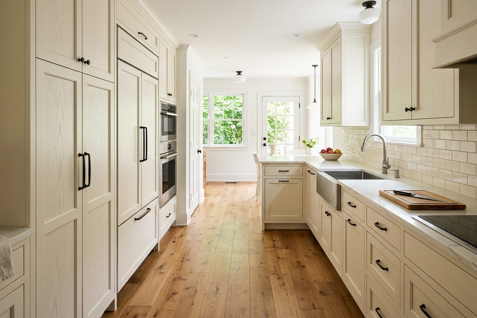 Kingsbury Ivory kitchen cabinets