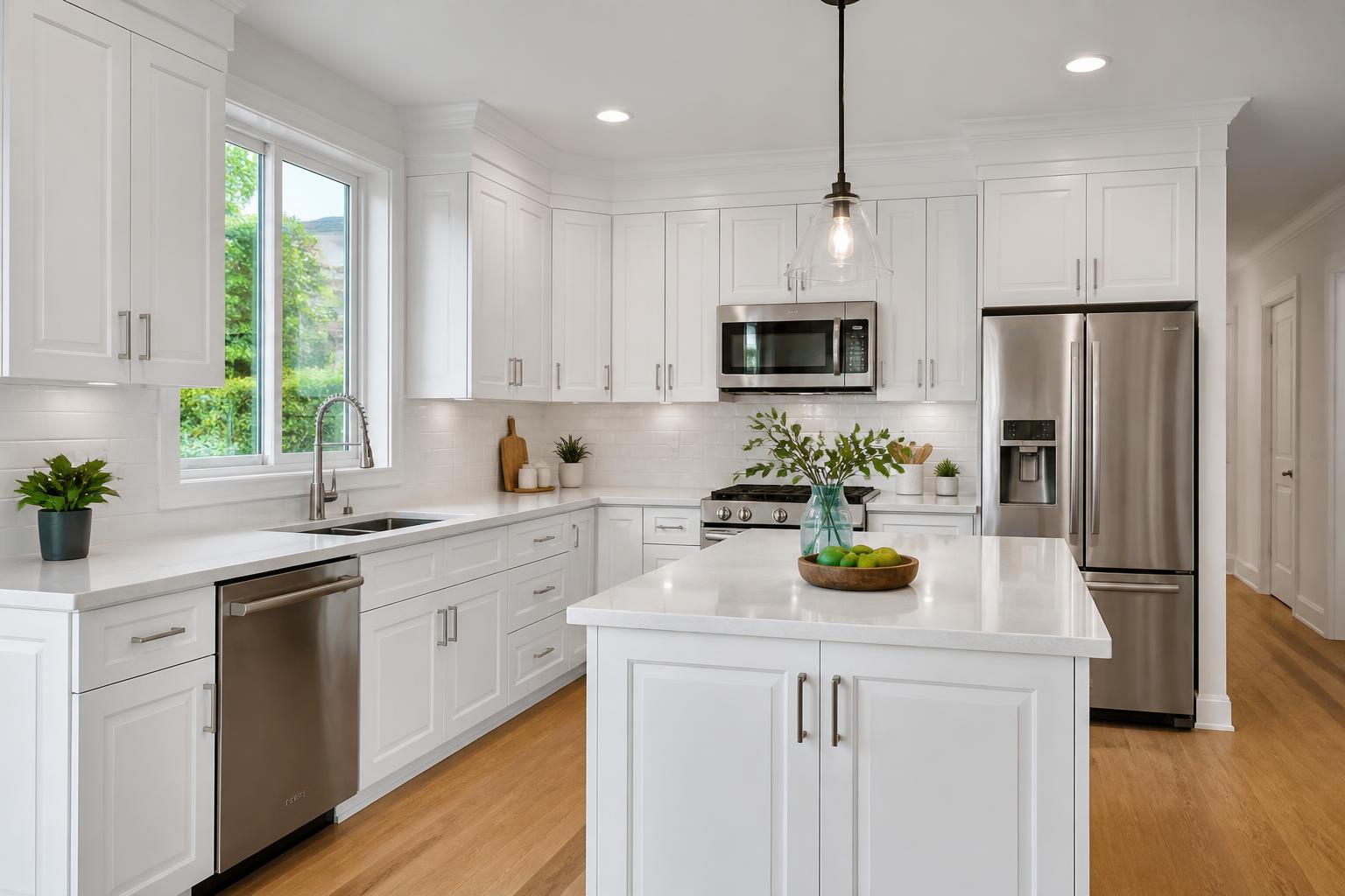 Clarendon White kitchen cabinets