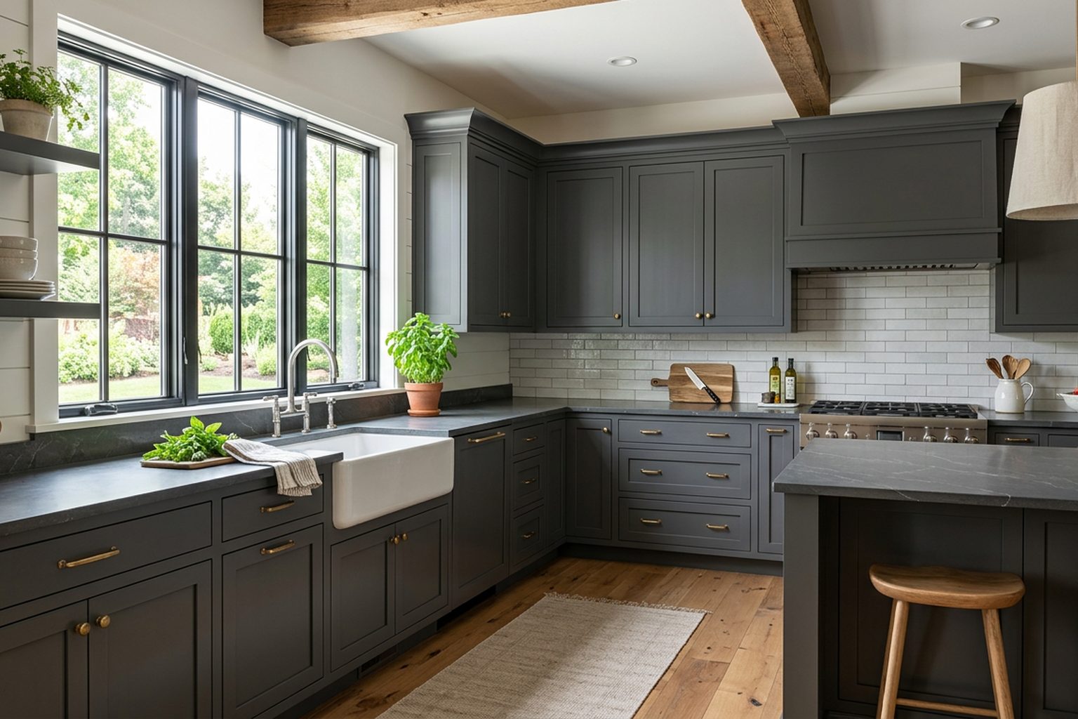 Chatsworth Charcoal Grey Shaker kitchen cabinets