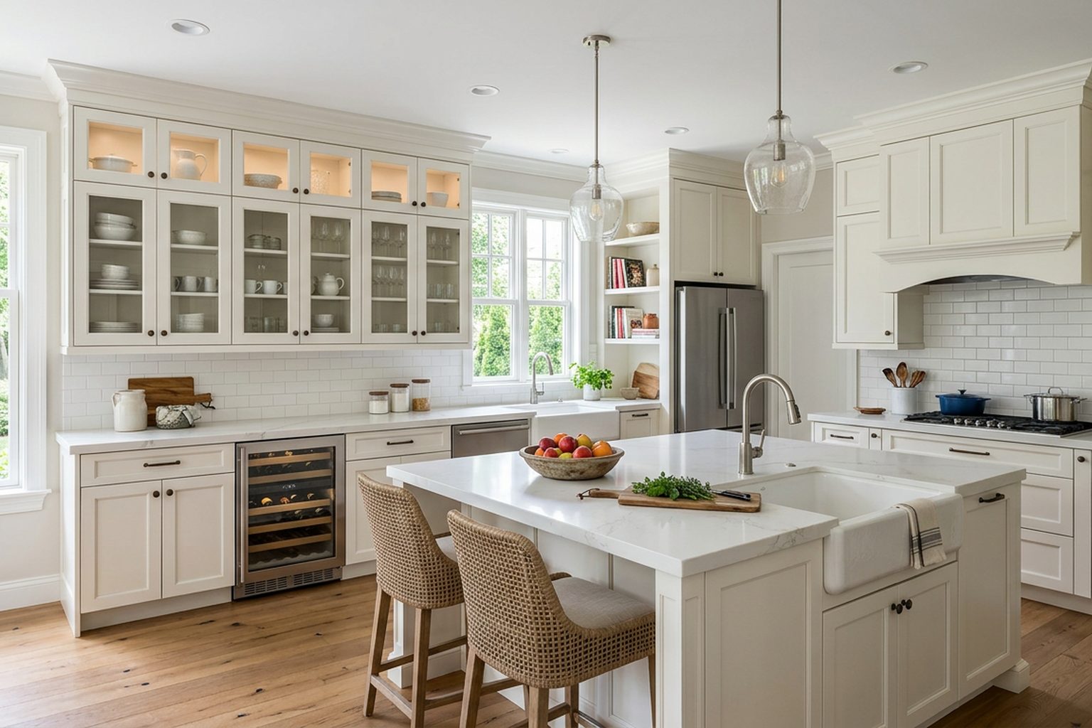 Cavendish Antique White kitchen cabinets