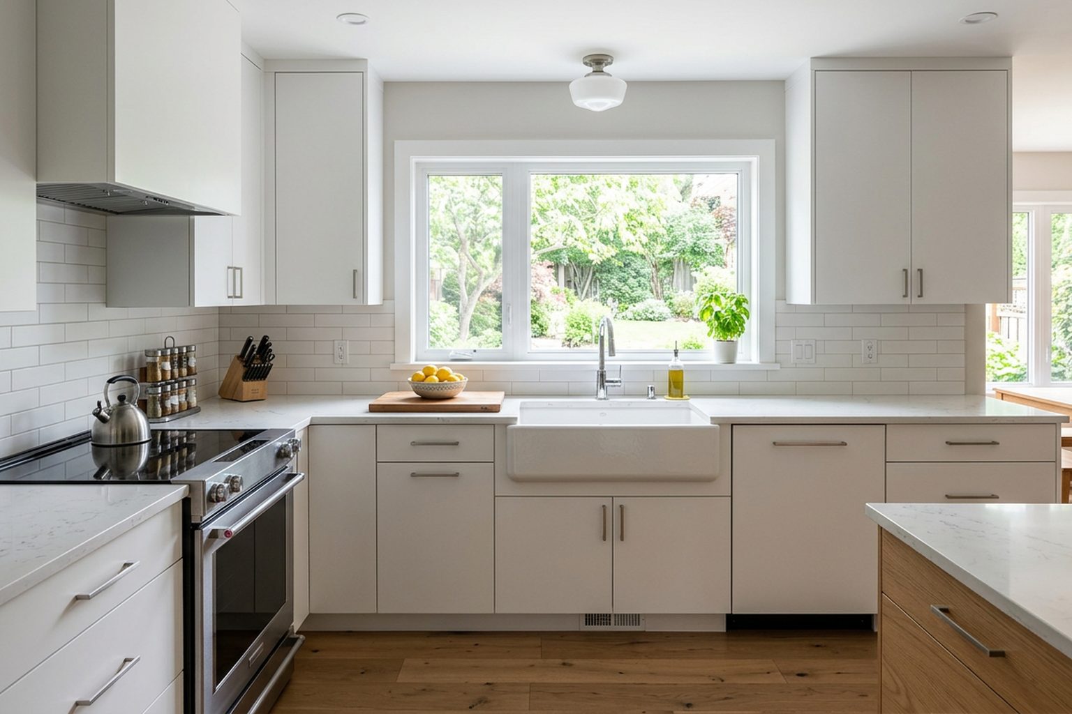 Belgrave White Grain kitchen cabinets