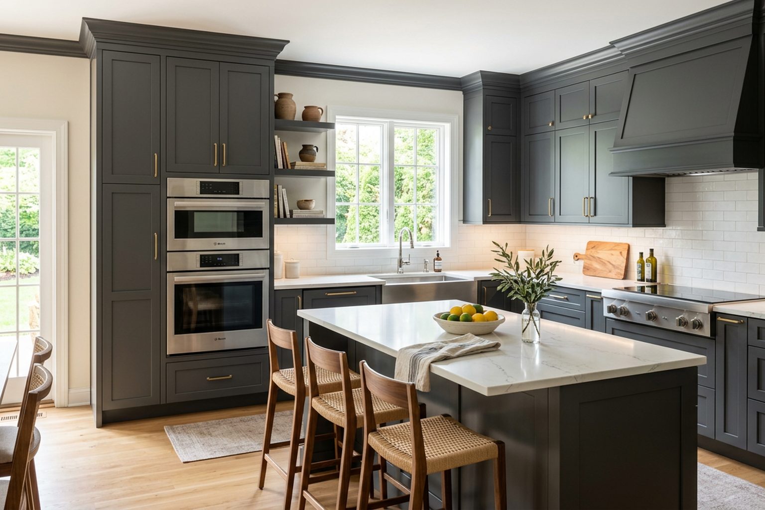 Grantham Graphite Grey Shaker kitchen cabinets