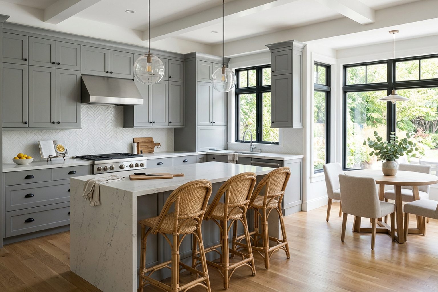 Harlow Grey Shaker kitchen cabinets