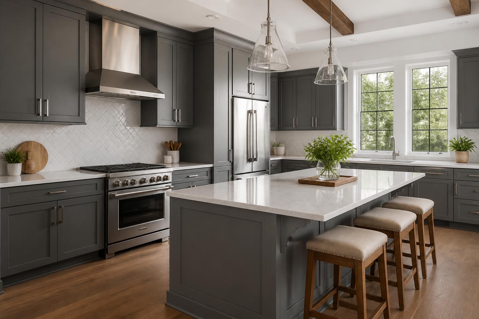 Kirkwood Steel Grey Shaker kitchen cabinets