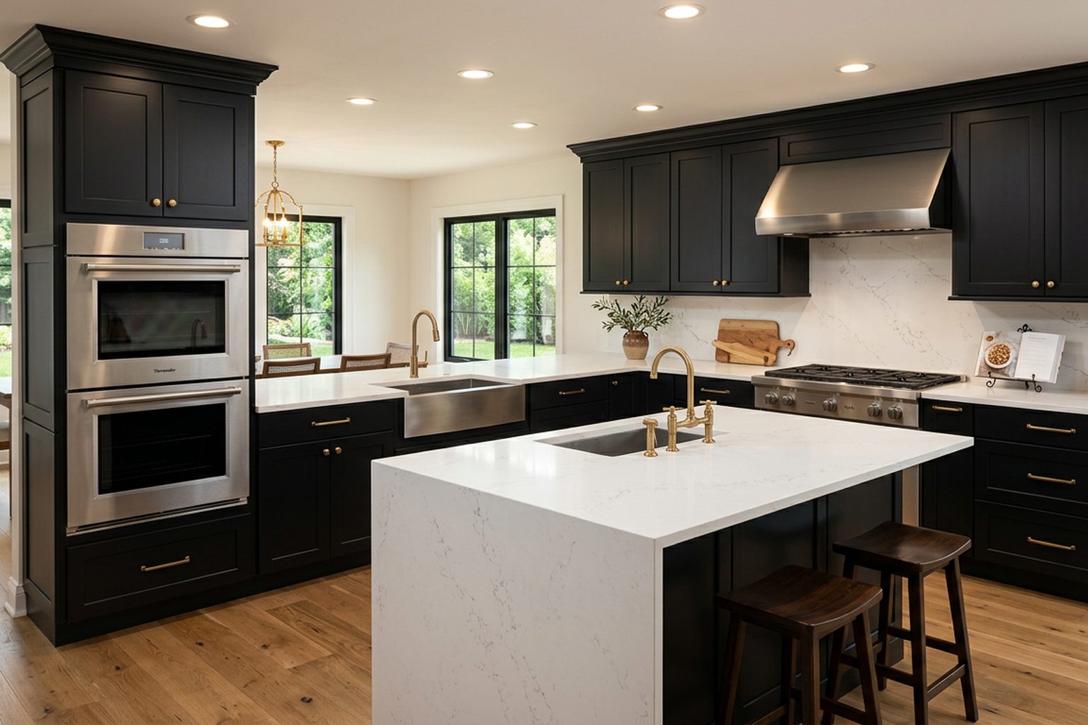 Montclair Black Shaker kitchen cabinets