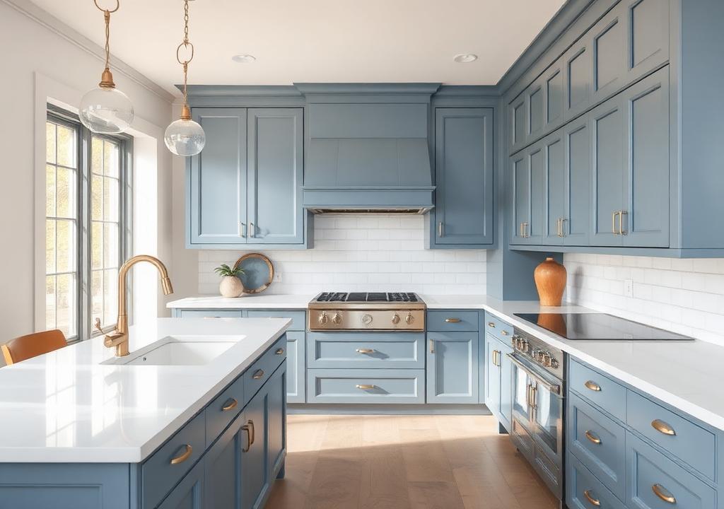 Mayfair Blue Shaker kitchen cabinets