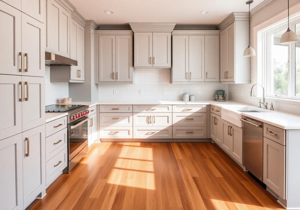 Mayfair Light Grey Shaker kitchen cabinets