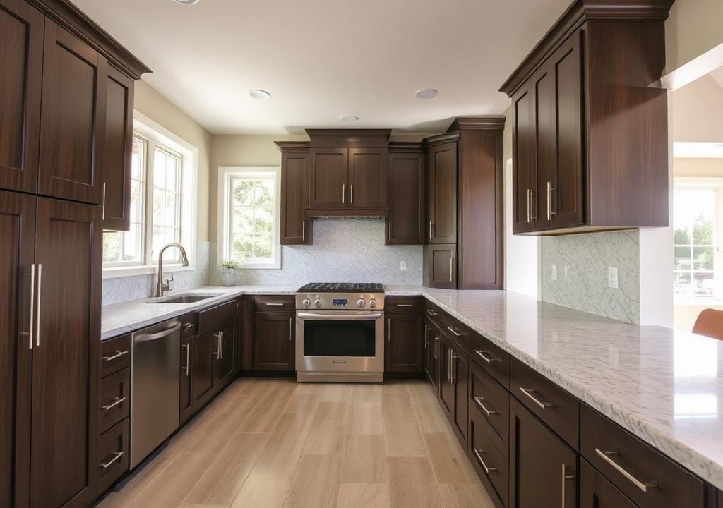 Mayfair Mocha Shaker kitchen cabinets