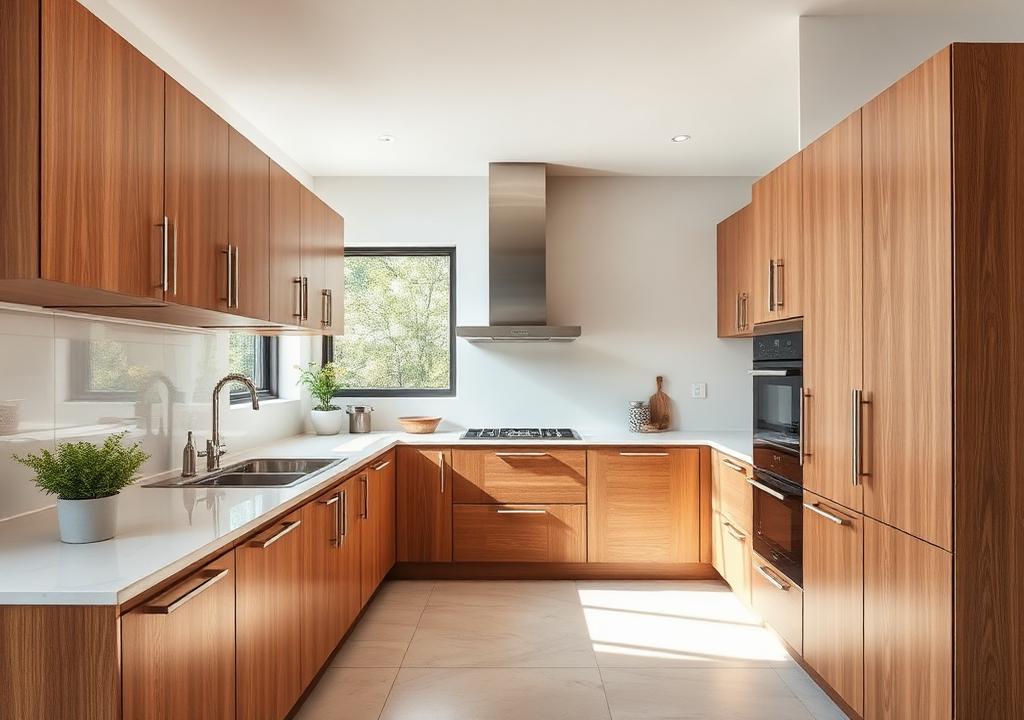 Marlowe Pecan kitchen cabinets