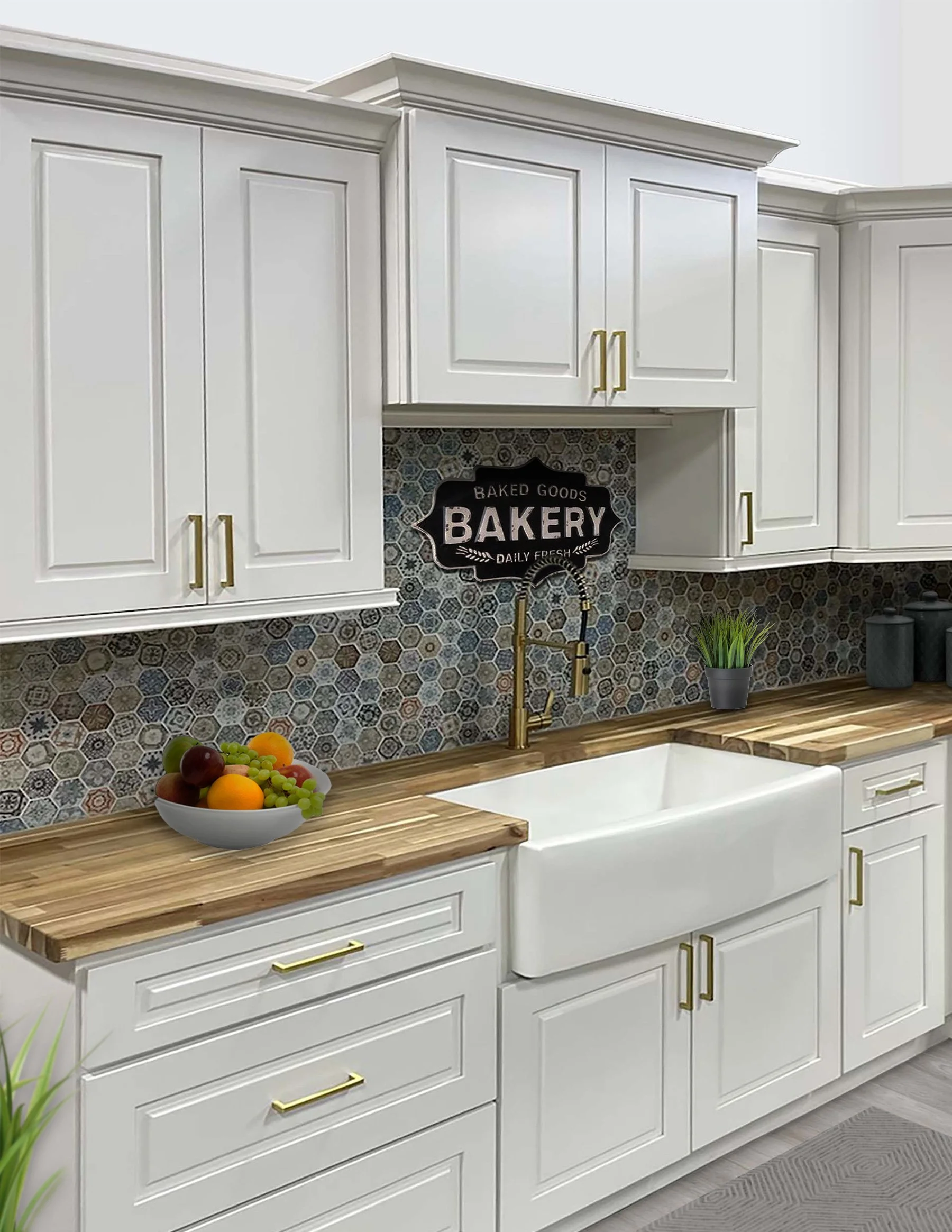 Ashcroft White kitchen cabinets