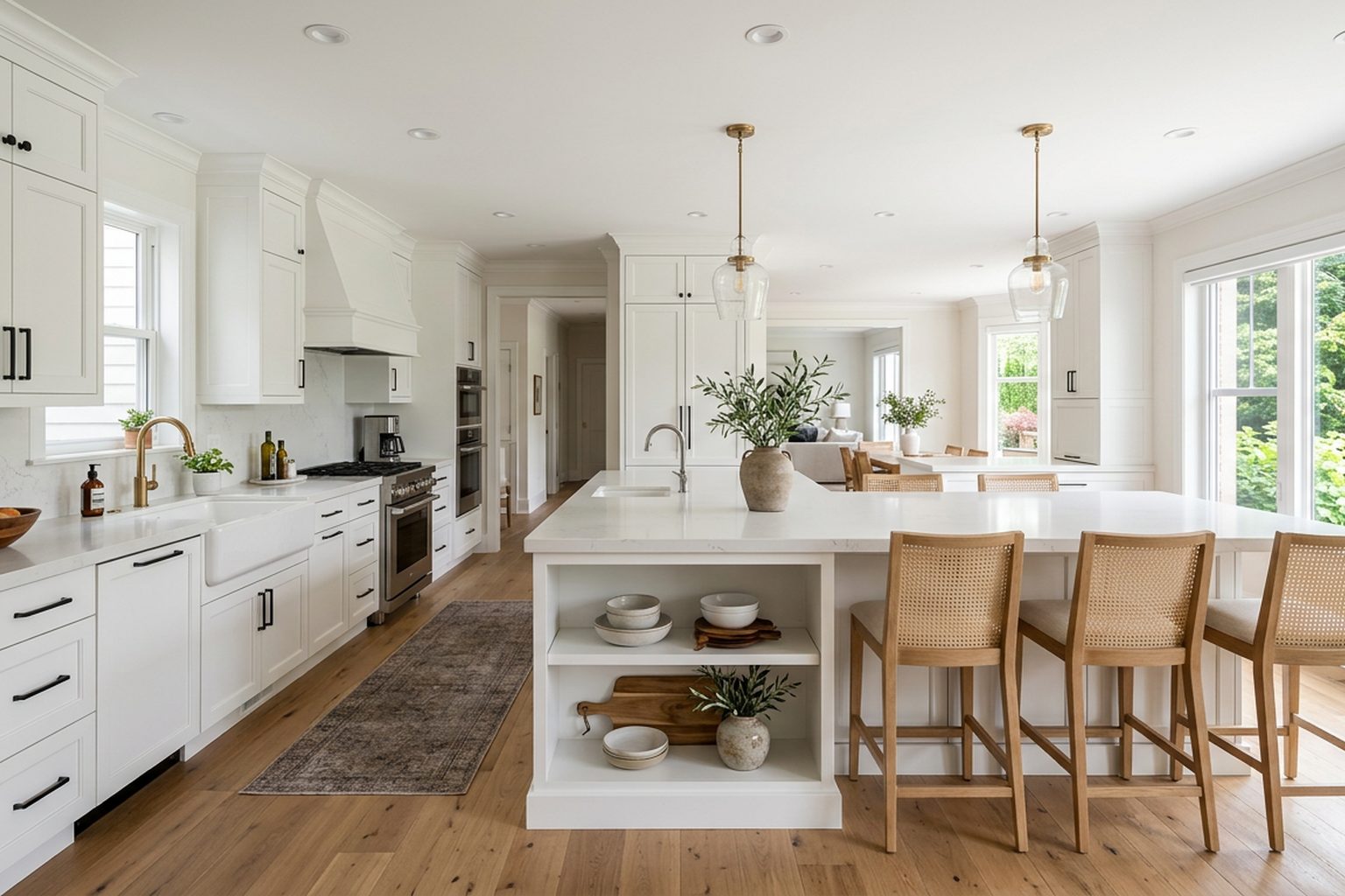 Bellamy Pearl White kitchen cabinets