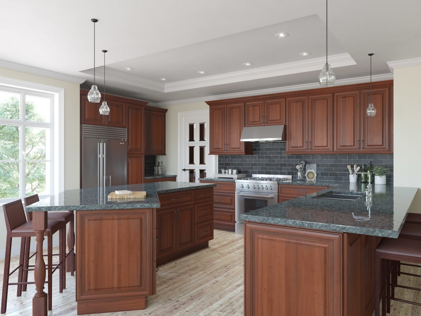 Fairmont Caramel Glaze kitchen cabinets