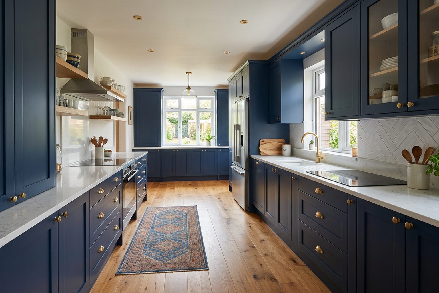 Pemberton Navy Blue kitchen cabinets