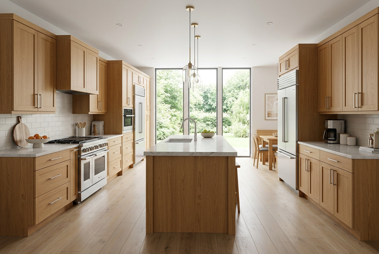 Pemberton Oak kitchen cabinets