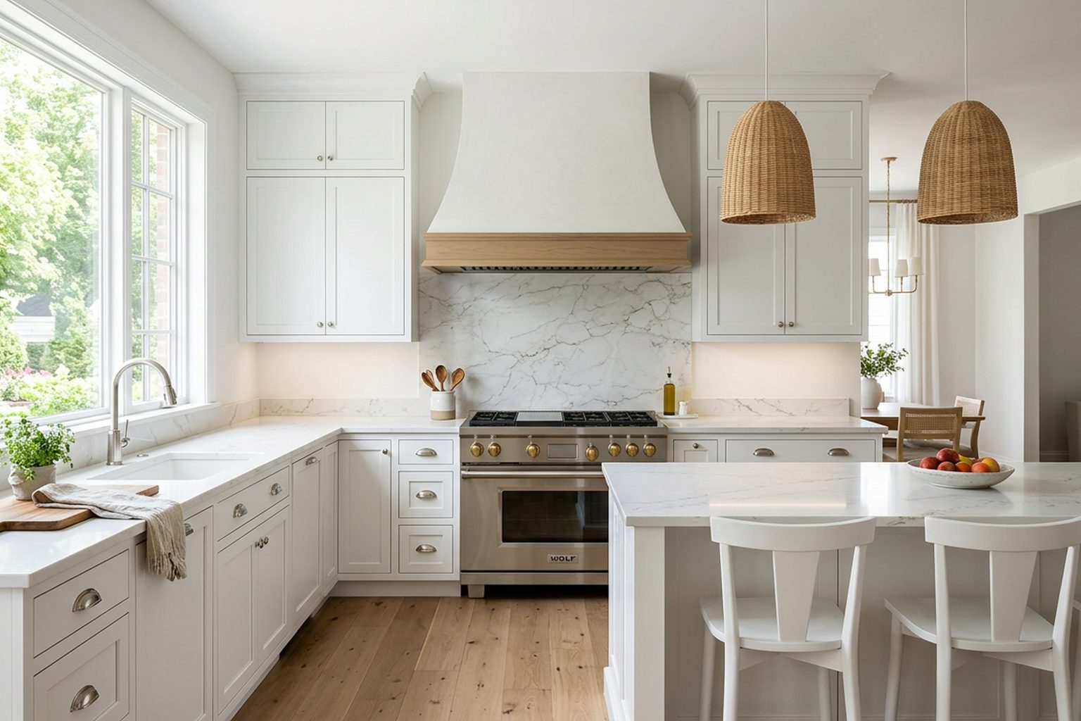 Pemberton White kitchen cabinets