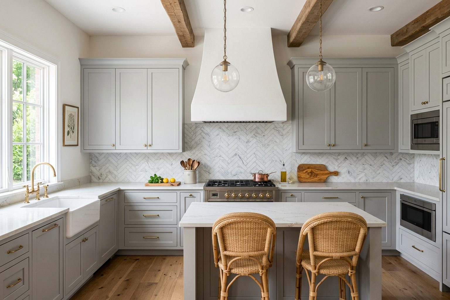 Devonshire Grey Shaker kitchen cabinets