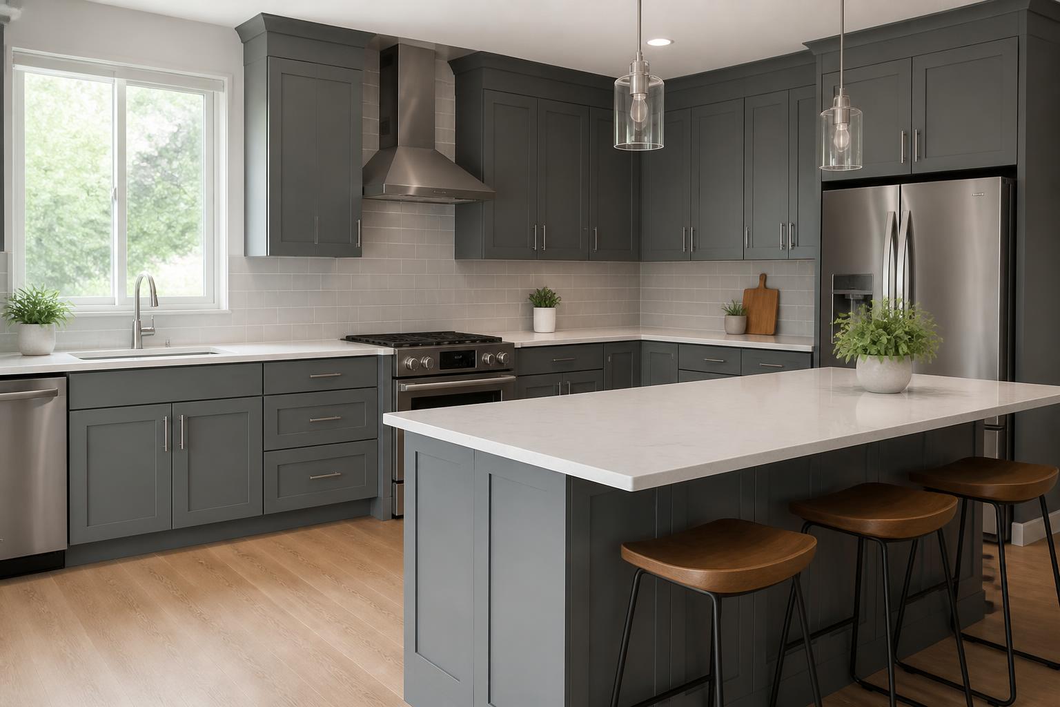 Wexford Dark Grey Shaker kitchen cabinets