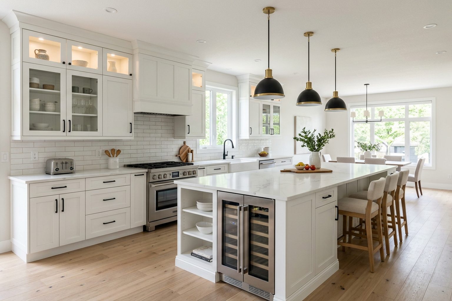 Thornbury White kitchen cabinets