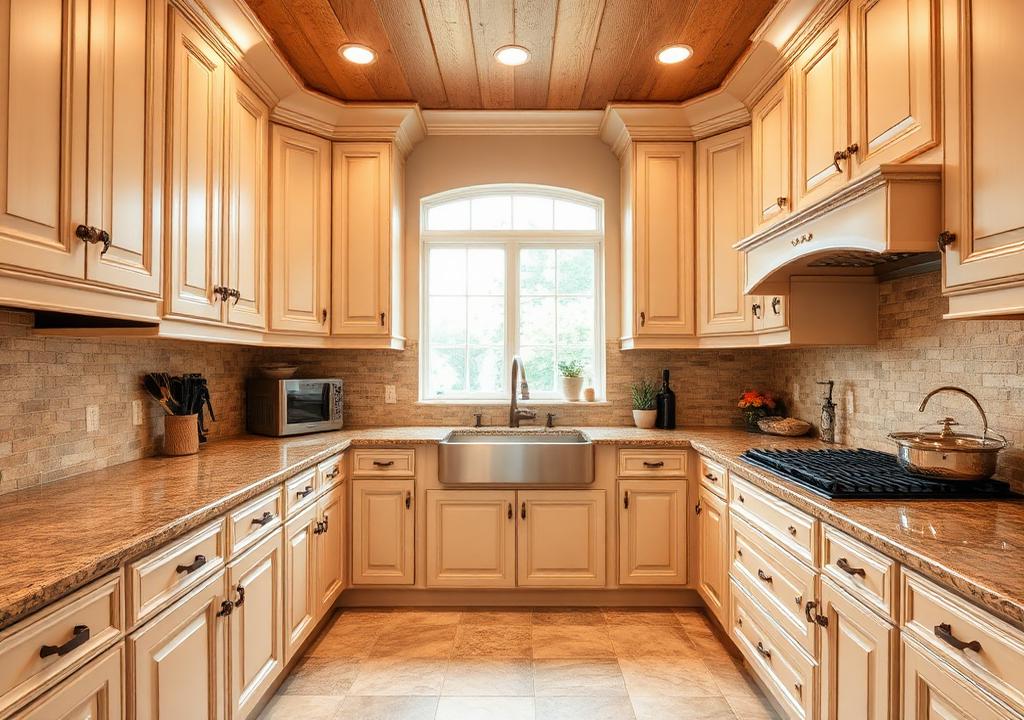 Tremont Oyster kitchen cabinets