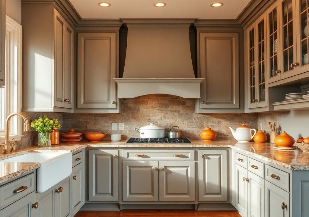 Tremont Painted Grey kitchen cabinets