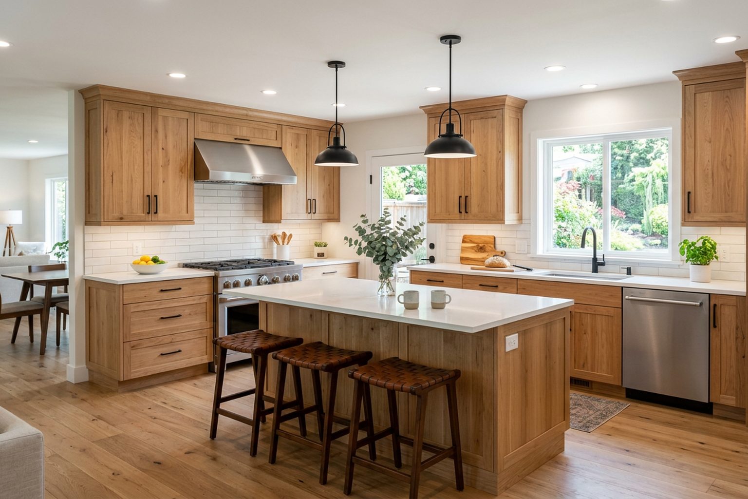 Alderwood Unfinished Shaker kitchen cabinets