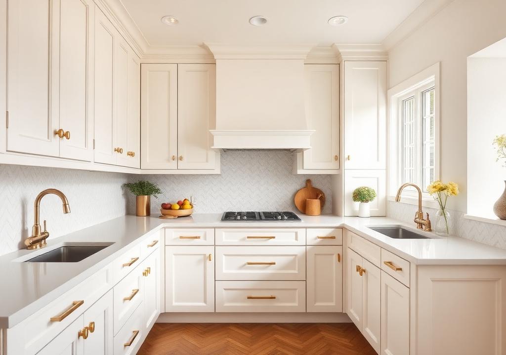 Wentworth White kitchen cabinets