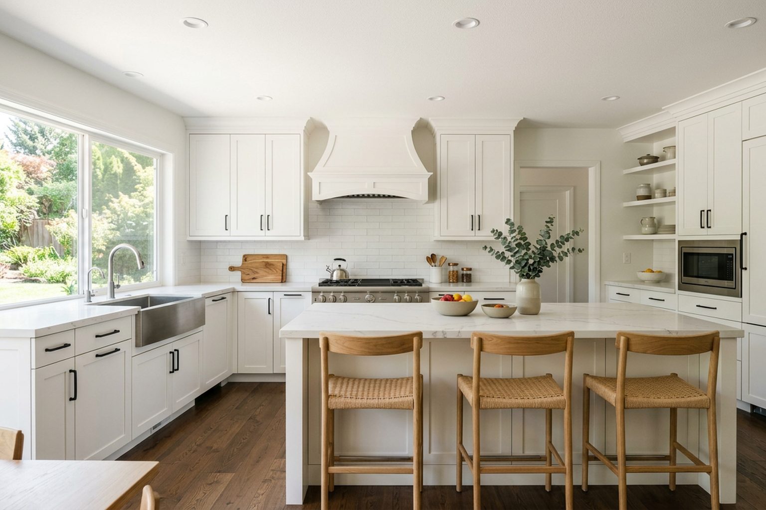 Winslow White Shaker kitchen cabinets