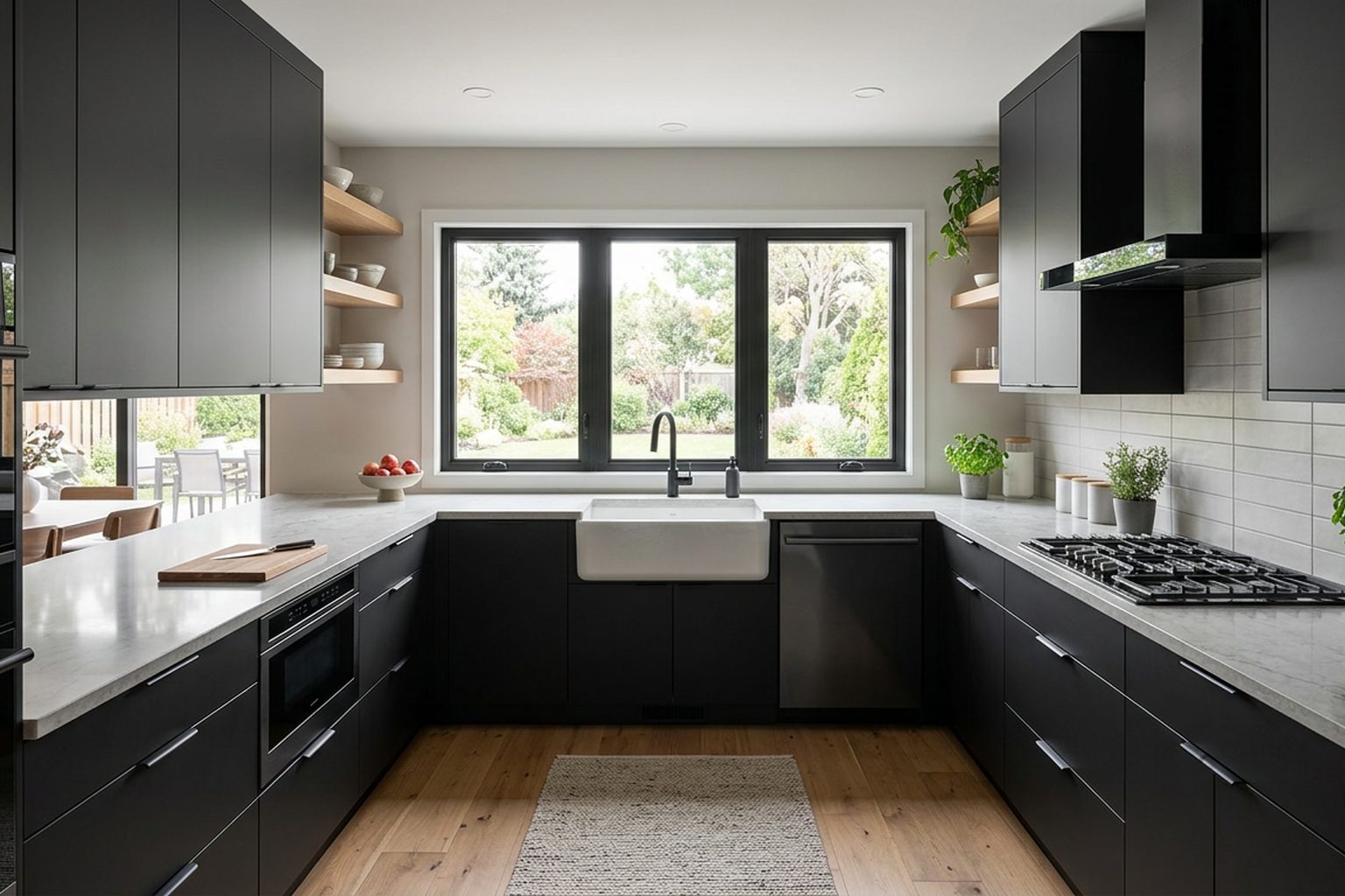 Carrington Black Matte kitchen cabinets