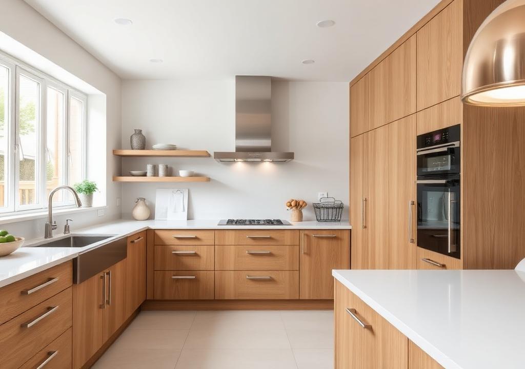 Verona Rift Oak kitchen cabinets